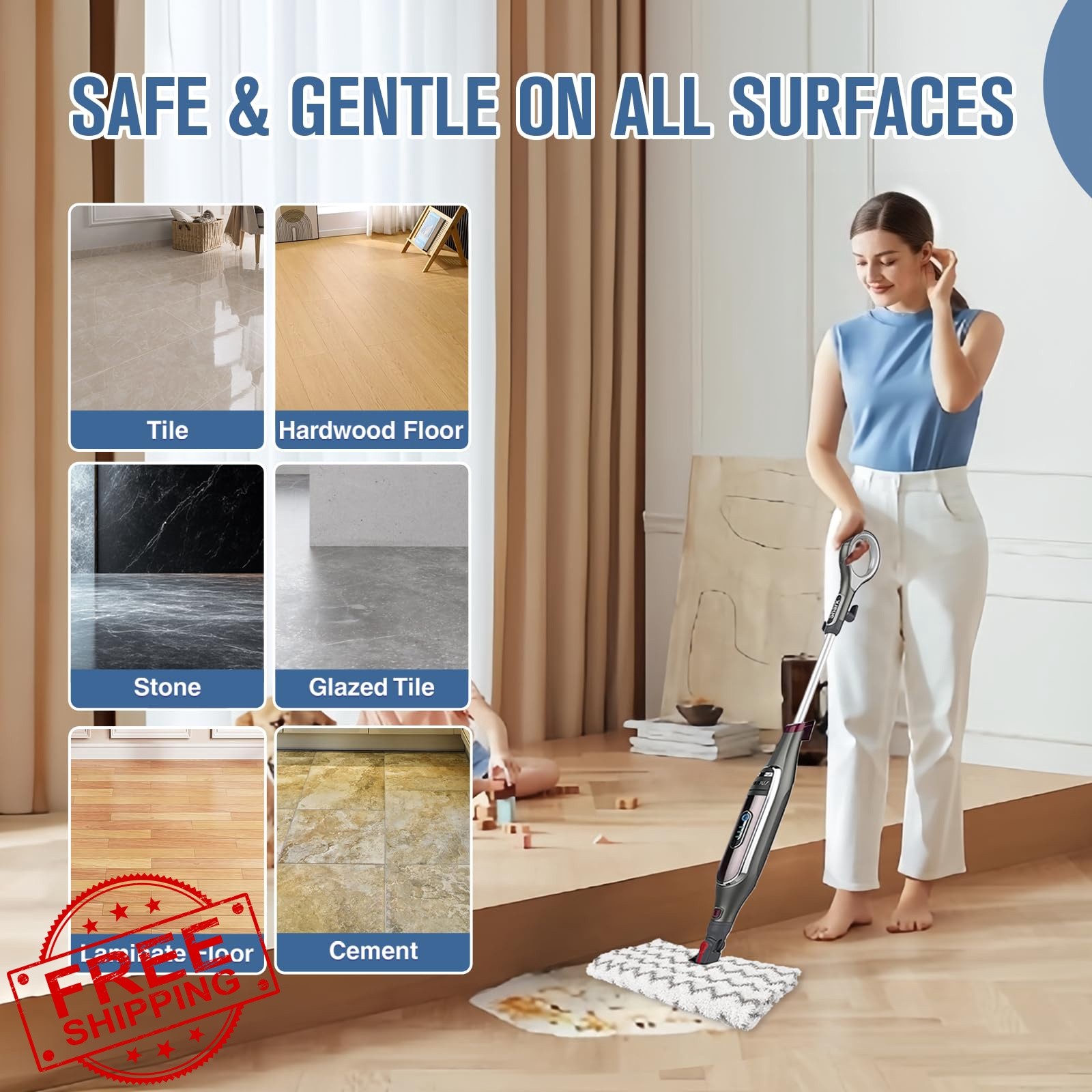 2 Pack Steam Mop Replacement Pads Compatible with Shark Genius Steam Mop S500…