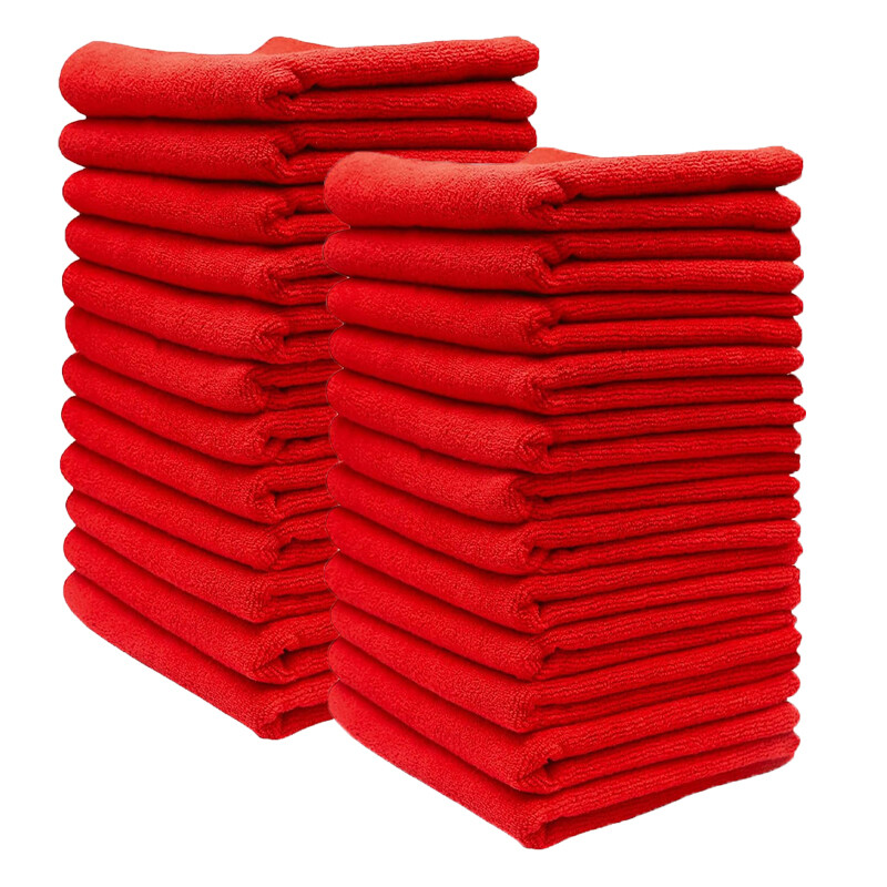 240 Pcs/CTN Microfiber Cleaning Cloth Rag Car Polishing Detailing 16×16” 380 GSM