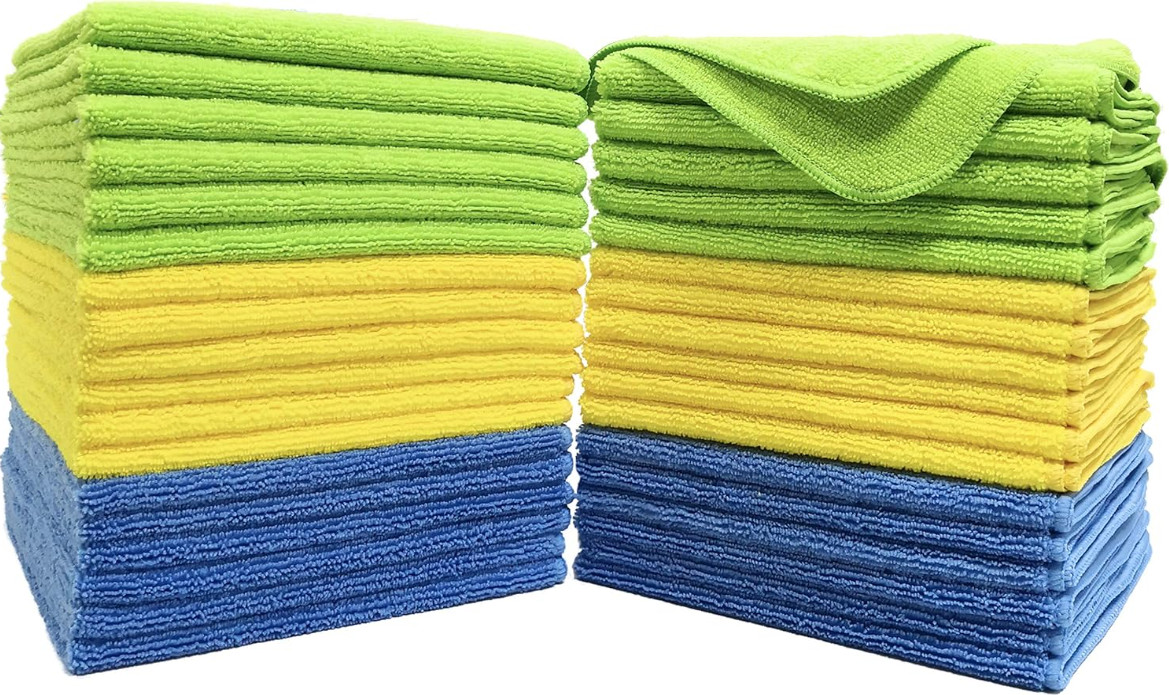 Toallas Microfibra 36Pzs 16×16 Limpieza Multiuso Colores, Nuevo