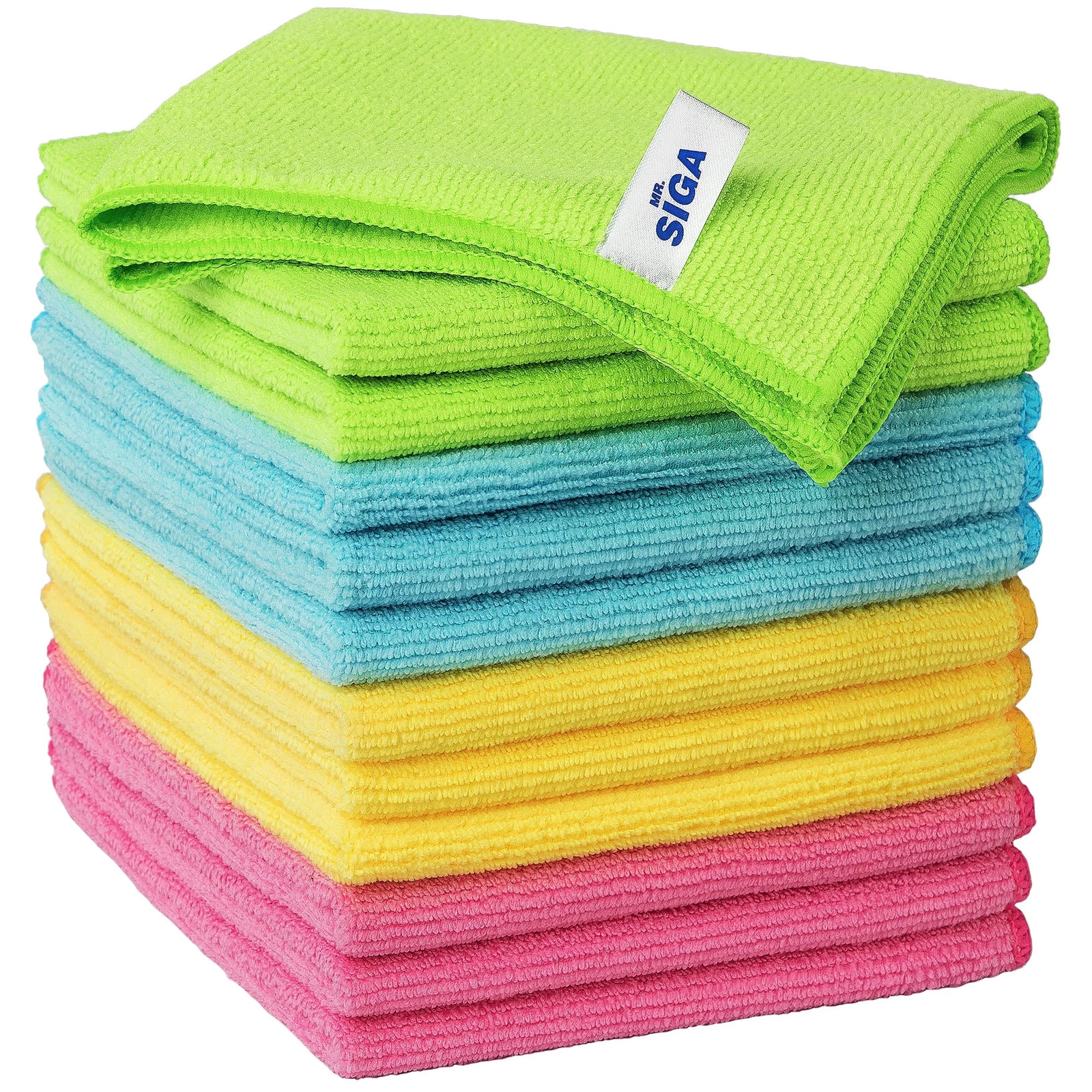 Microfiber Cleaning Cloth for Kitchen, Household & Car Cleaning, Pack of 12, Siz