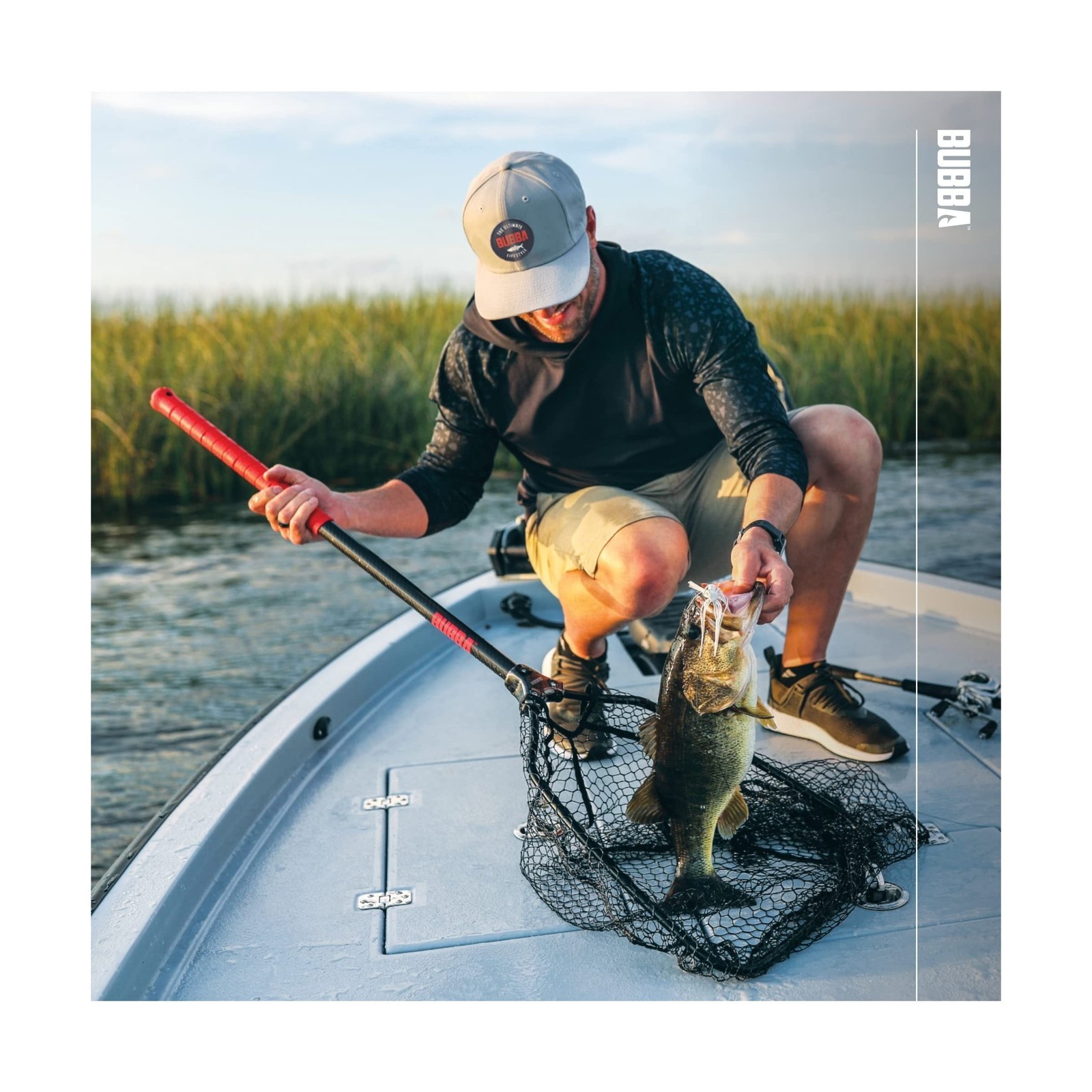 BUBBA Landing Nets – Corrosion Resistant, Non-Slip Grip, Carbon Fiber Shaft