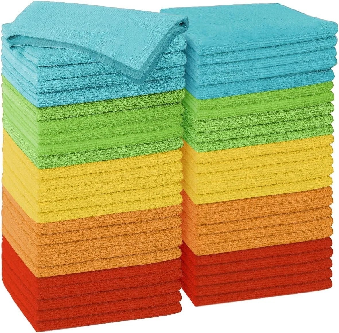 Microfiber Cleaning Cloth Set of 50 Towel Rag Car Polishing Detailing No-Scratch