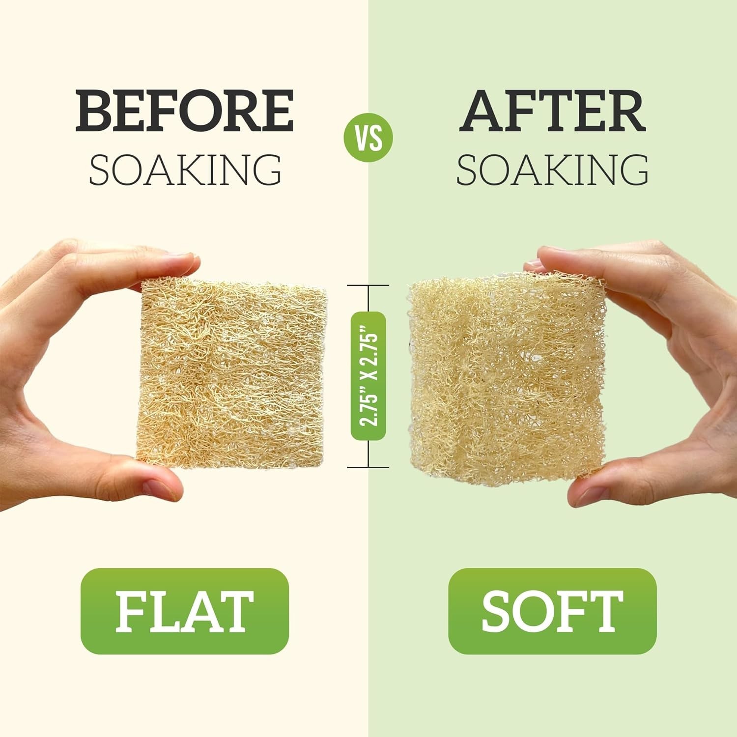Natural Loofah Dish Sponge 30Pcs Multipurpose 100% Biodegradable