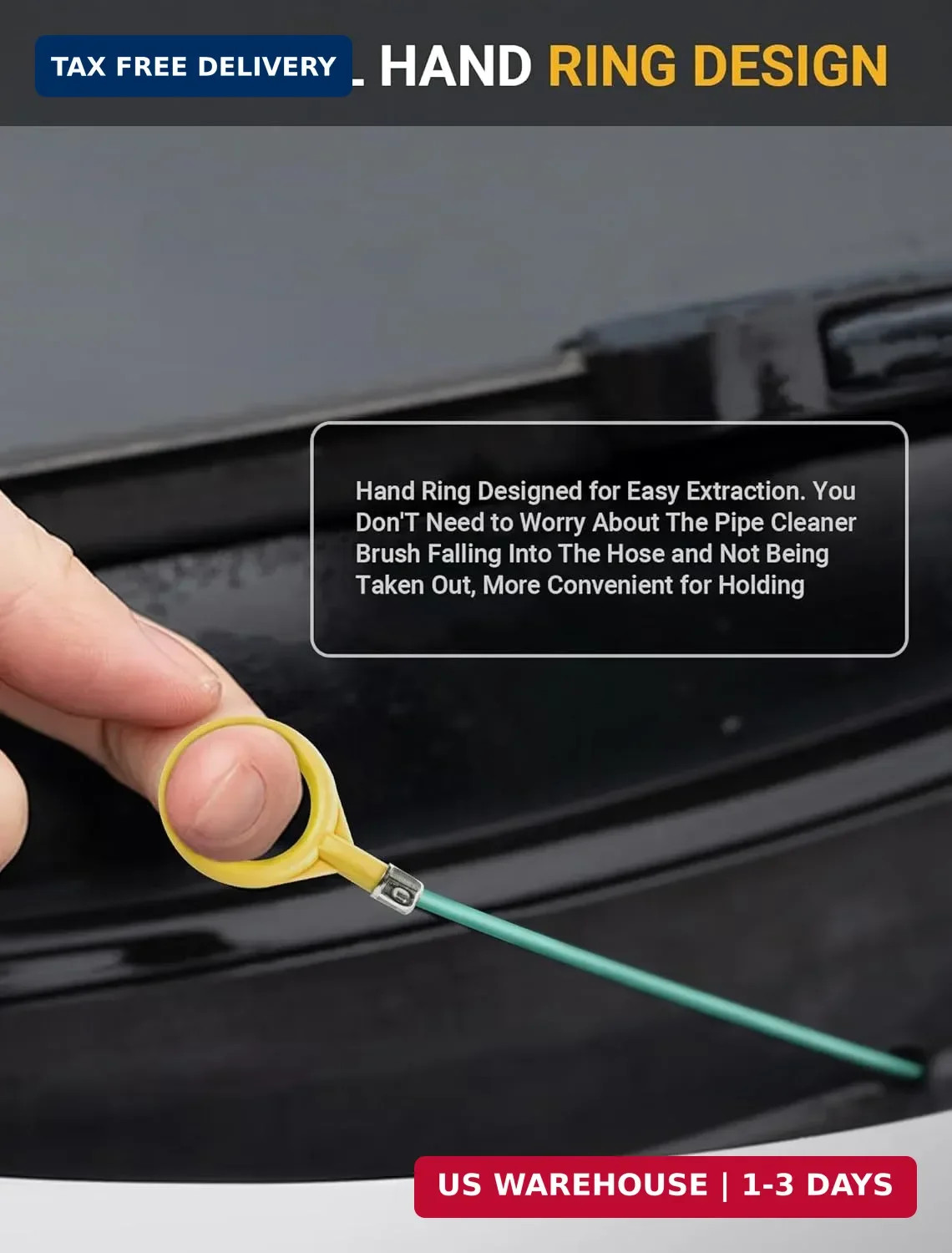 Upgraded Auto Sunroof Drain Cleaning Tool, 120 Inch Long Flexible Drain Brush Pi
