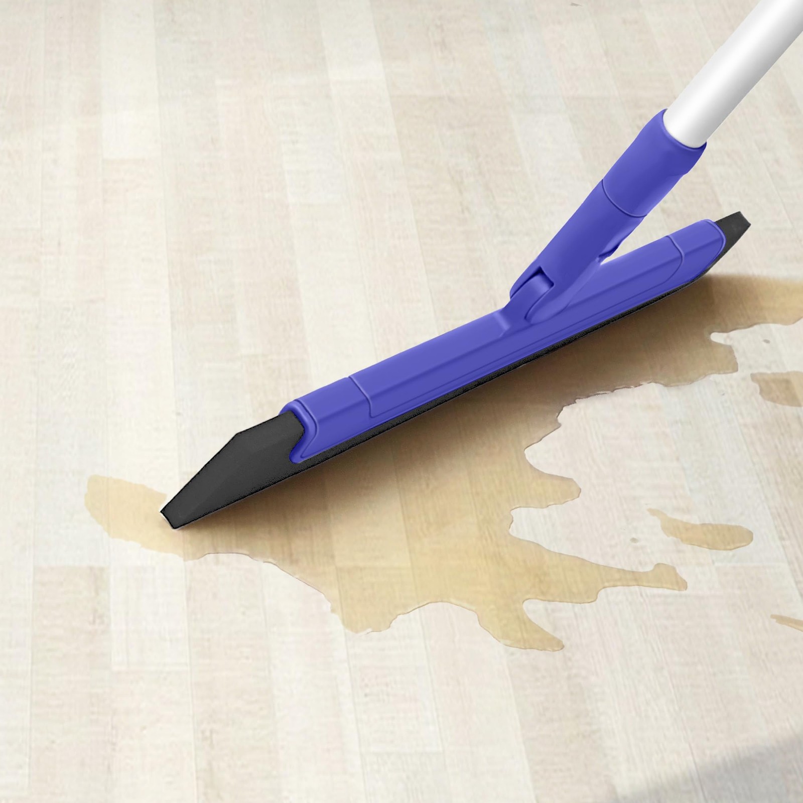 TRENNCHI Floor Squeegee with 180° Rotating Head, EVA Foam Blade Purple