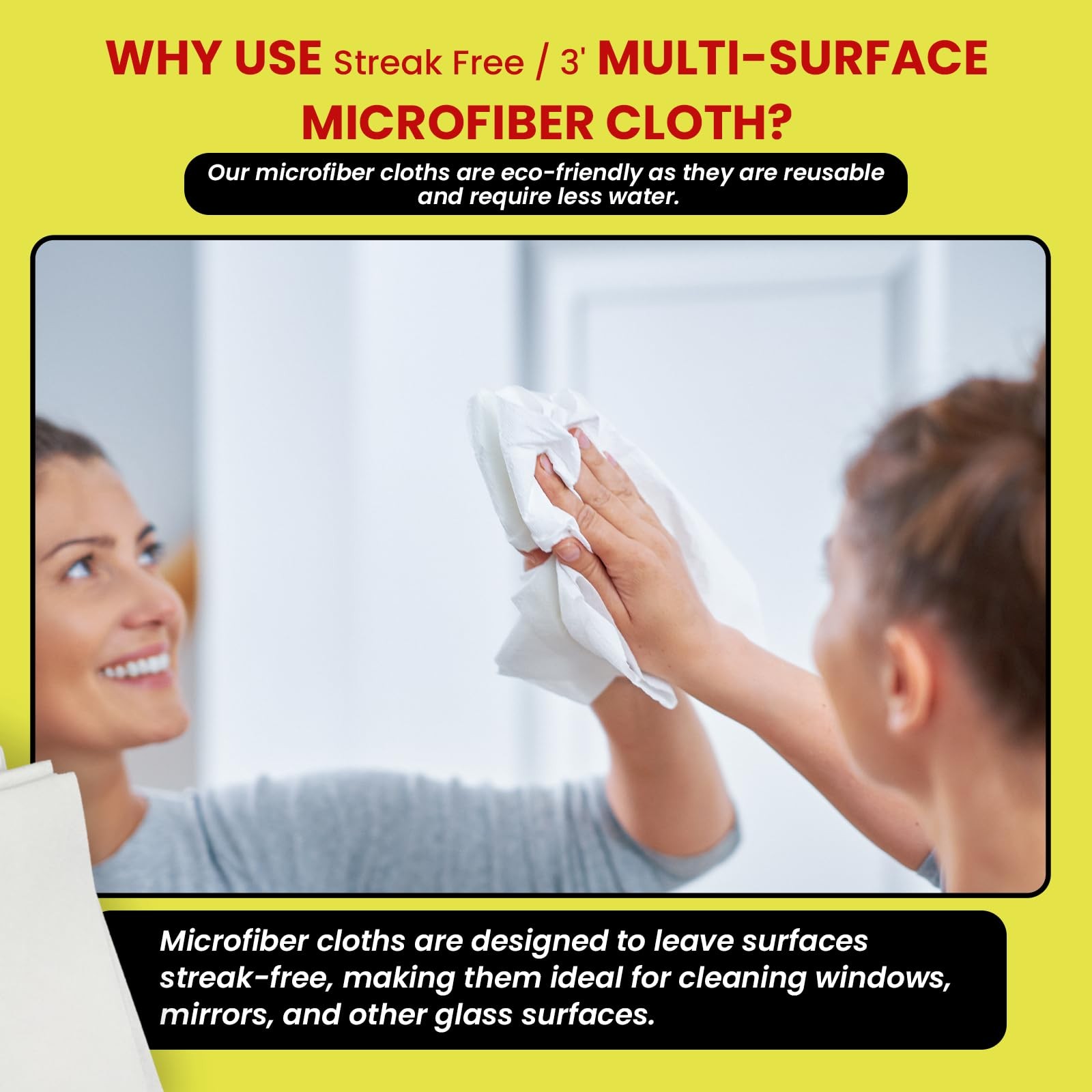 Microfiber Cleaning Cloth “As Seen On TV” 6 Pack – 16″ X 16″ Lint-Free Cloths…