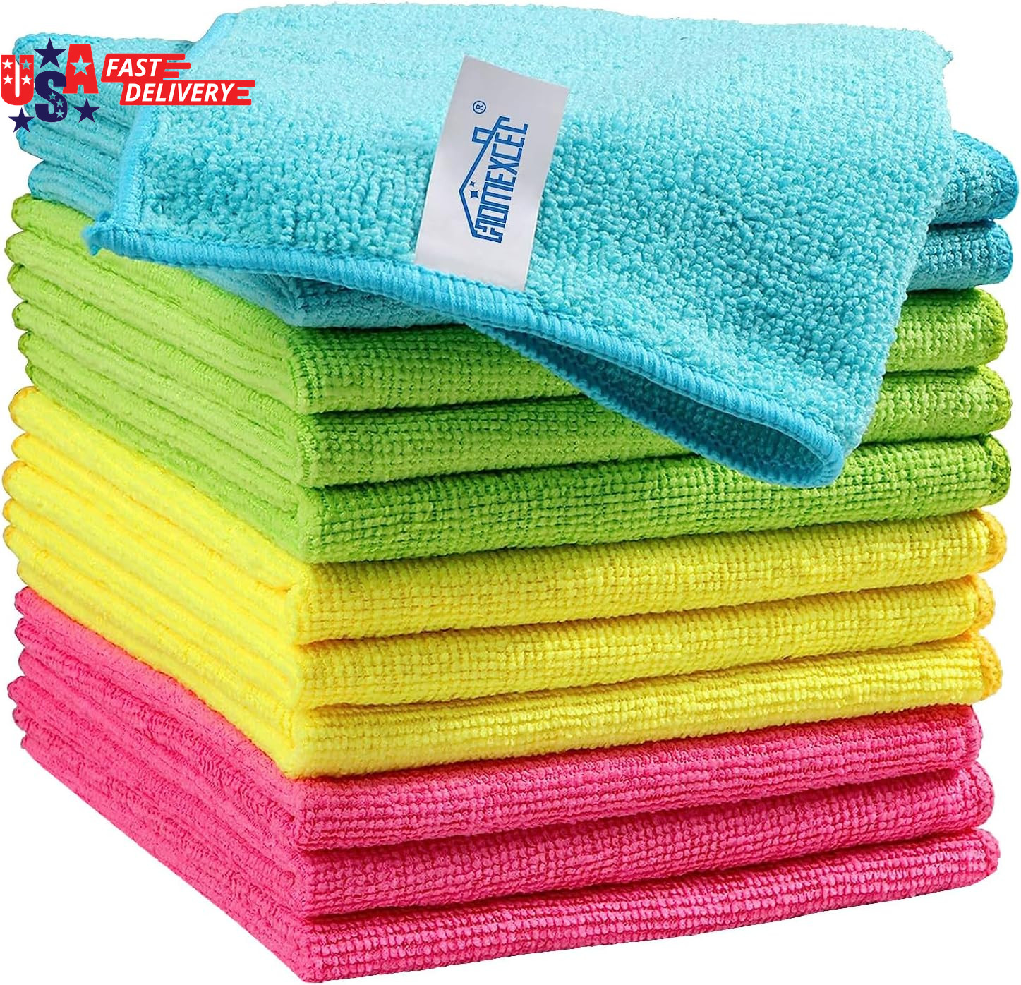 Microfiber Cleaning Cloth 210GSM, Pack of 12, Size:11.5″ X 11.5″, Ultra-Soft, Hi