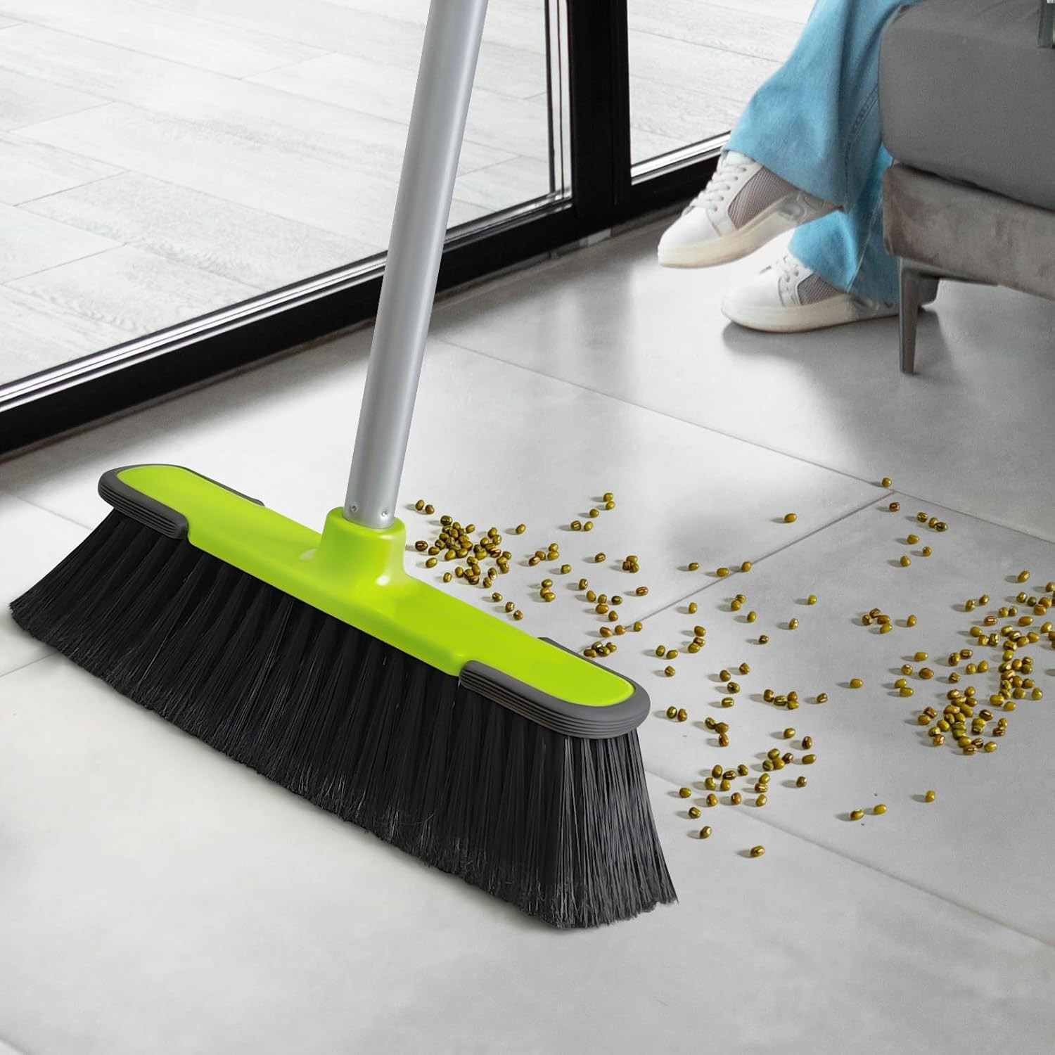 Green Indoor Broom 54″ Long Handle House for Floor Cleaning