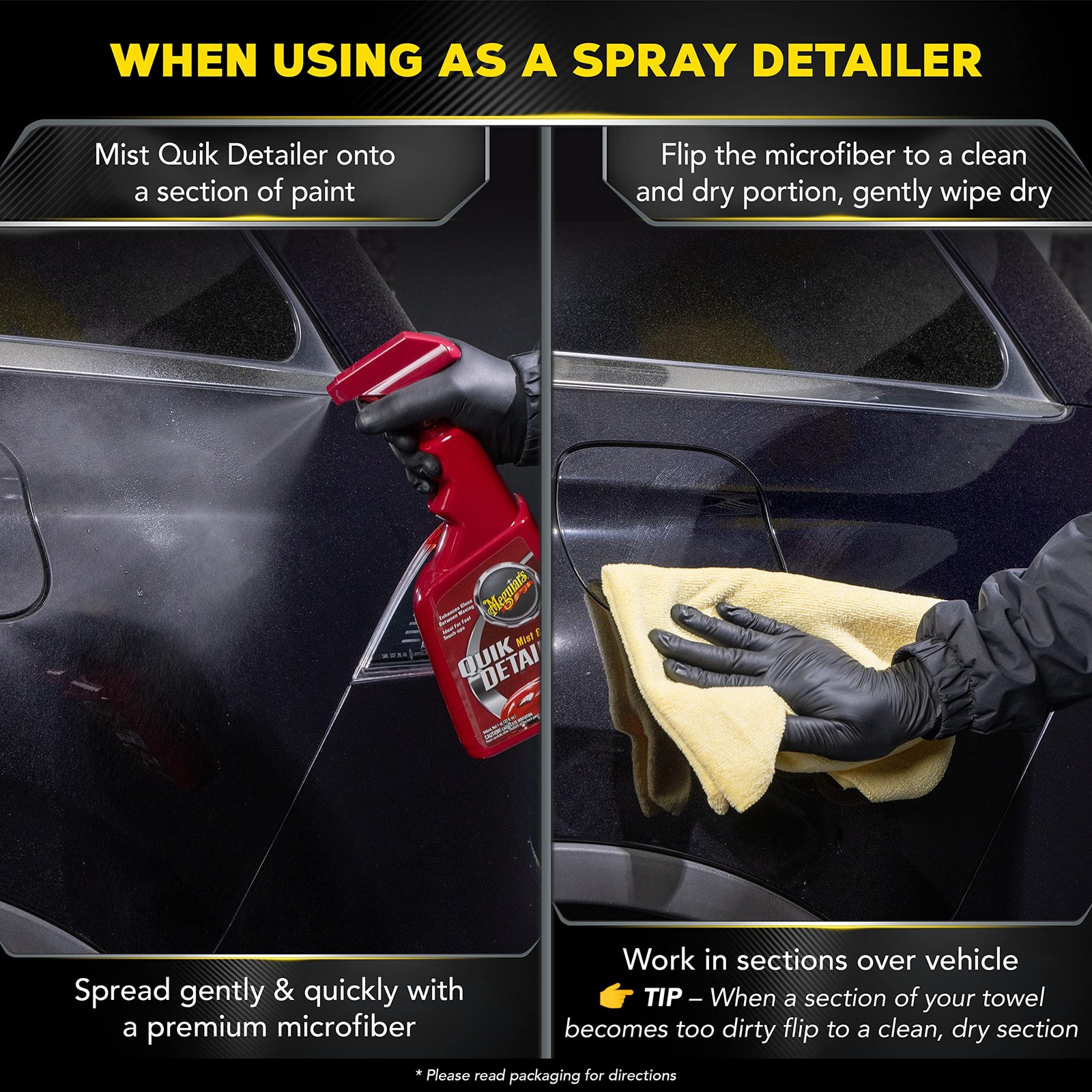 Meguiar’s Quik Detailer, Mist & Wipe Car Detailing 32 Fl Oz (Pack of 1)