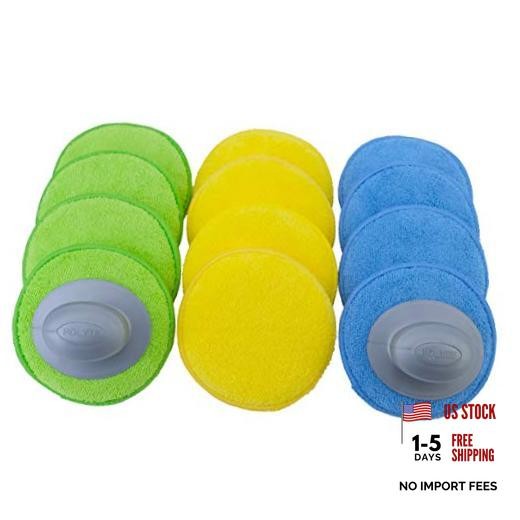 Microfiber Detailing Wax 12 Pack, 13 cm Multi-blue,green,yellow-microfiber