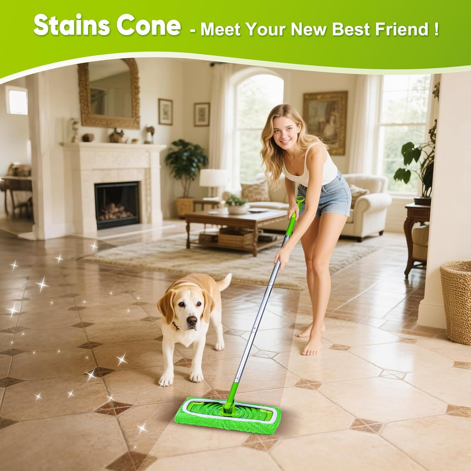 12-Pack Reusable Mop Pads Compatible with Sweeper Mop – 100% Coral Fleece Washab