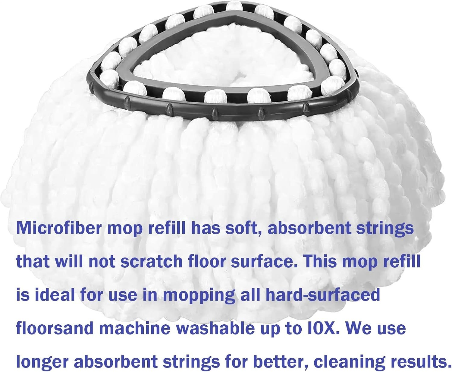 Spin Mop Replacement Head 4 Pack Microfiber Swivel Mop Refill Easy to Install