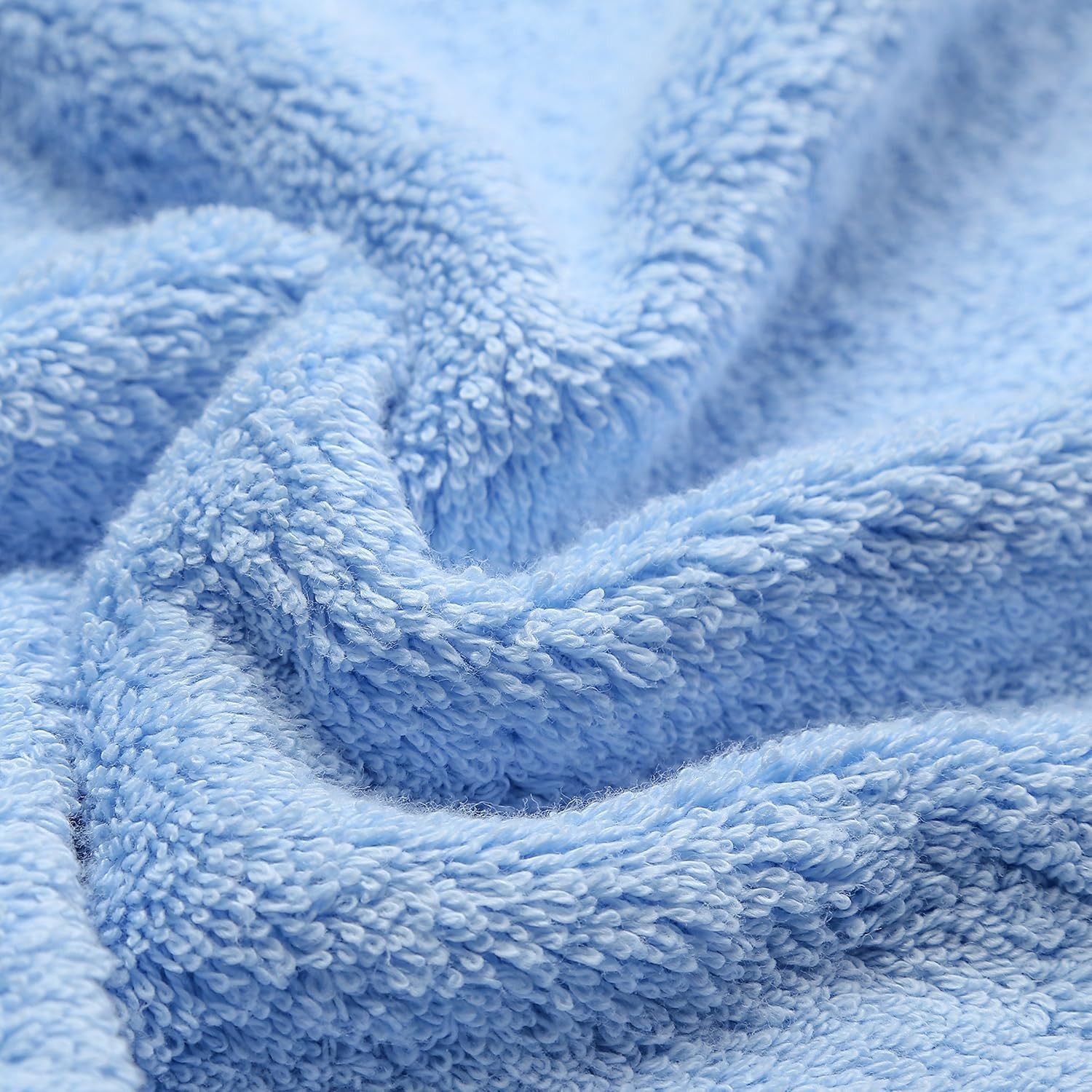 Ultra Thick, Soft & Absorbent Cotton Hand Towels for Bathroom(Blue, 2-Pack, 14″