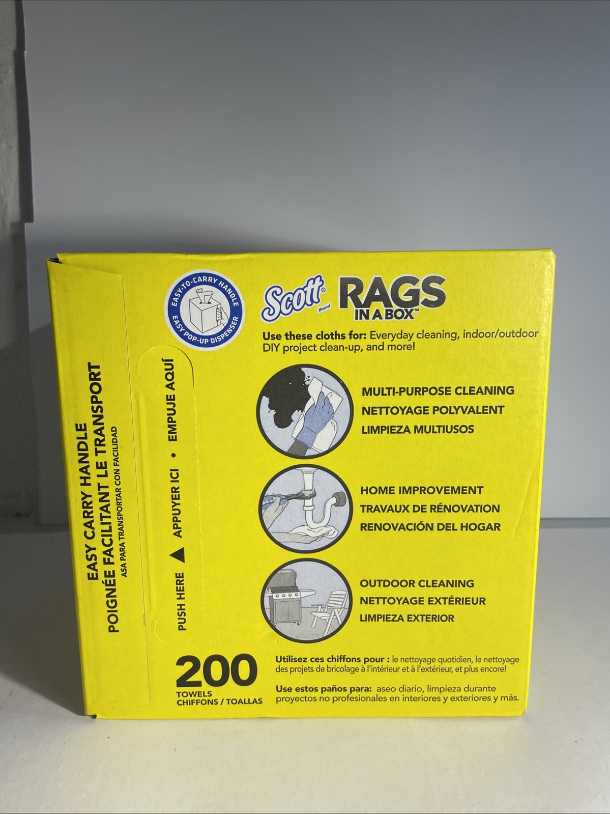 Scott 75260 Rags In A Box, Paper, 12″ x 10″, 200 Count