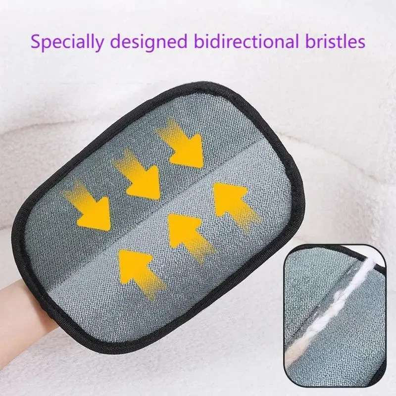 Double-Sided Grooming Gloves for Pets, Removes Pet Fur Hair for Carpets Cleaning