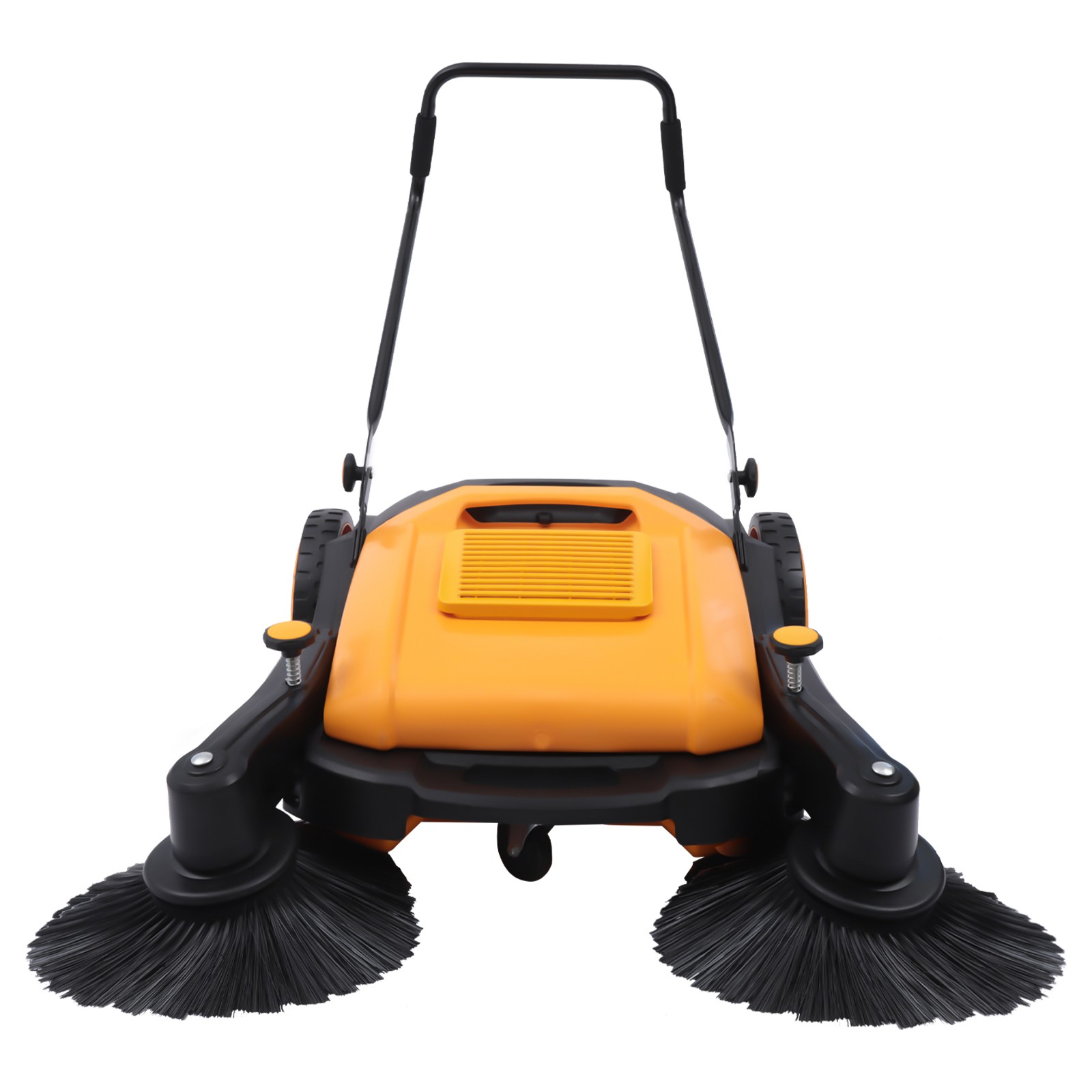 Walk-Behind Pavement Street Sweeping Tool Cleaner Floor 55L 41″Hand Push Sweeper