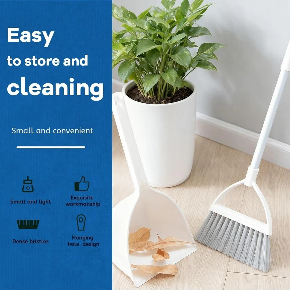 Small Broom and Dustpan Set Household Mini and and Cleaning Suitable for Various