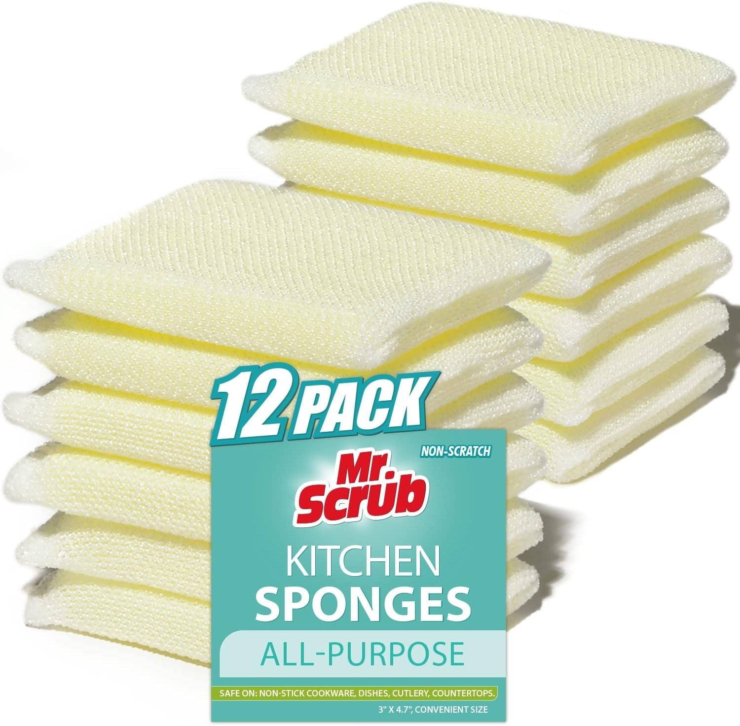 All-Purpose Sponges, Non Scratch, for Washing and Cleaning Dishes, Scrub and…