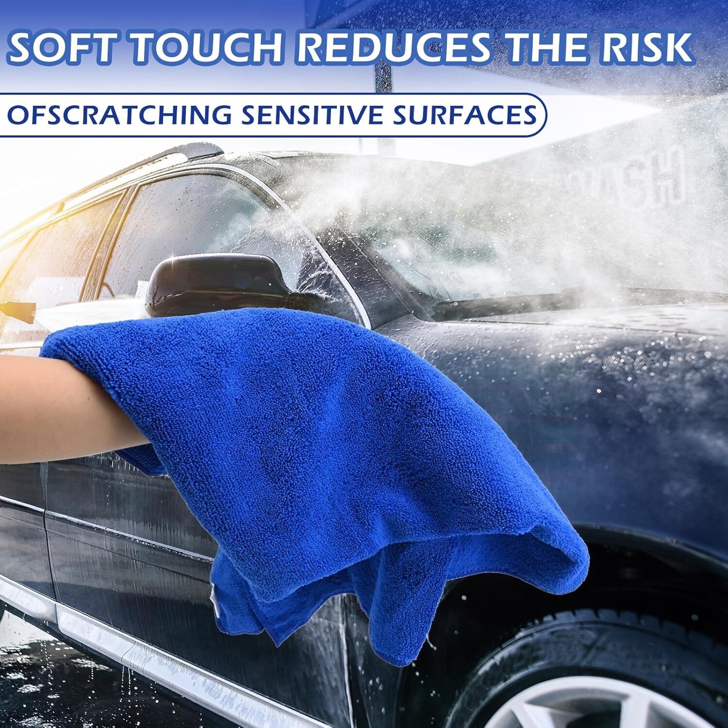 2 Pack Microfiber Cleaning Cloth for Cars, 24″ X 31″ Car Microfiber Towels, S…