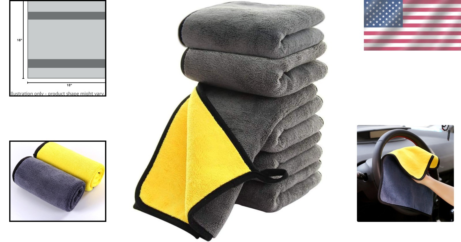 Ultra-Soft Microfiber Towels 800GSM – 6 Pack, Perfect for Home & Auto