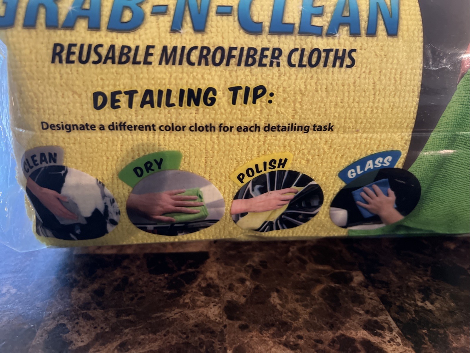 MyRide Grab-A-Rag Reusable Microfiber Rags – 50 Count