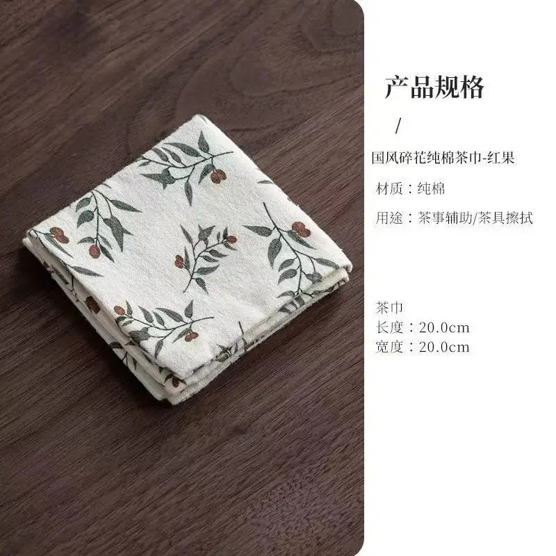 Cotton Floral Towel Chinese Tea Towel Vintage Towels Handmade Cotton Napkins