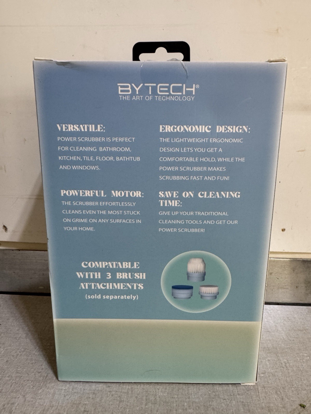 BYTECH Power Scrubber Handheld Cleaning Brush Bathroom Tile Floor New