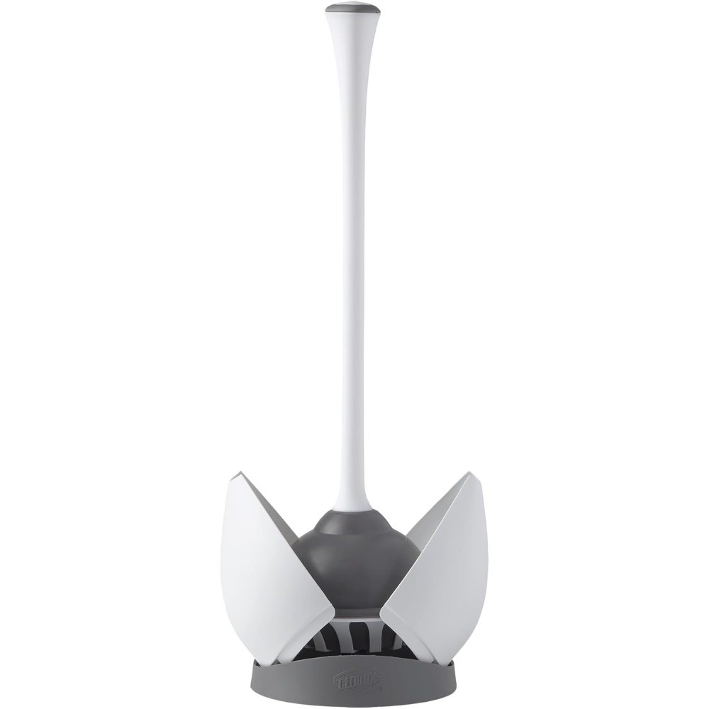 2 Pack Toilet Plunger Hideaway Caddy Bathroom Unclogger White