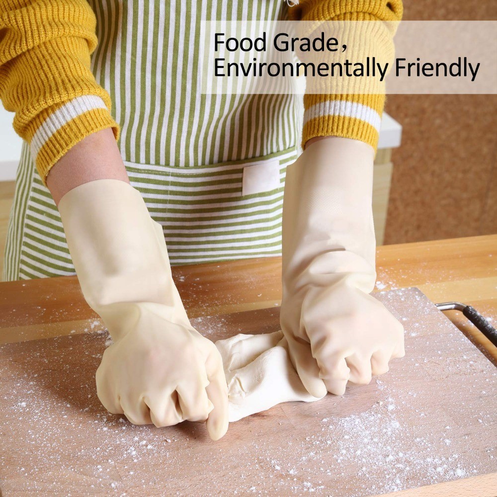 Nitrile Cleaning Gloves, Heavy Duty Dishwashing Gloves, Reusable Medium Gloves