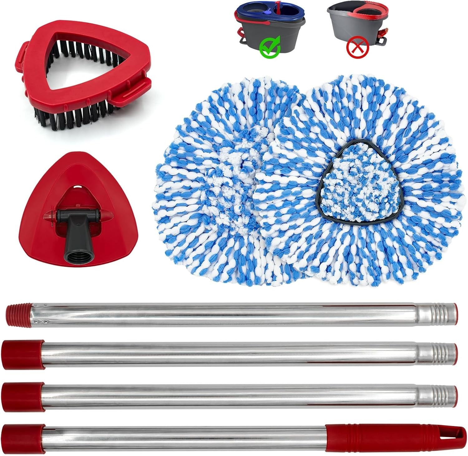 Eco-Friendly Spin Mop Replacement Set – Lightweight and Washable for All Floors