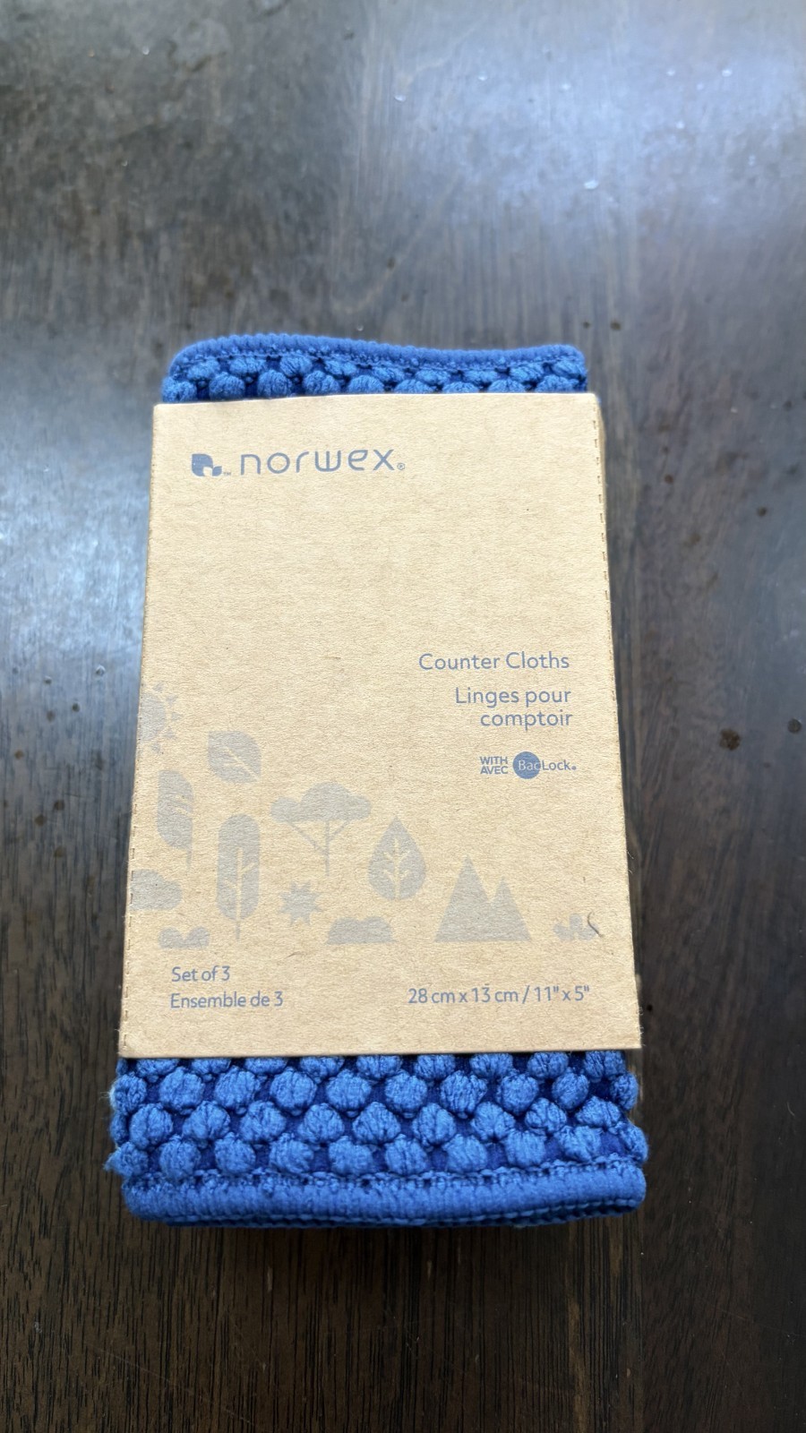 NEW Norwex Counter Cloths Set of 3: Sea Mist, Navy, & Teal
