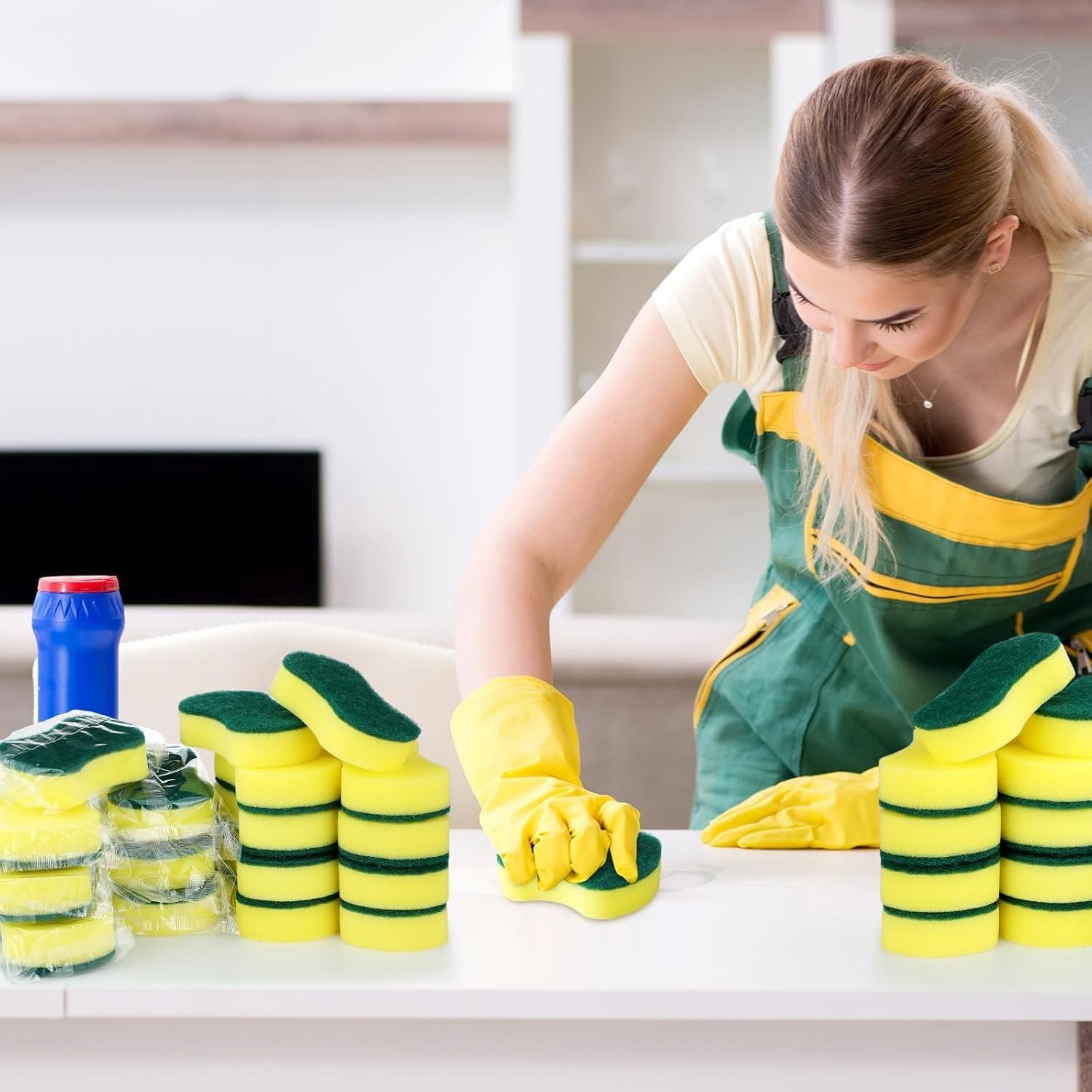 240 Bulk Non-Scratch Scouring Sponges – Durable & Versatile