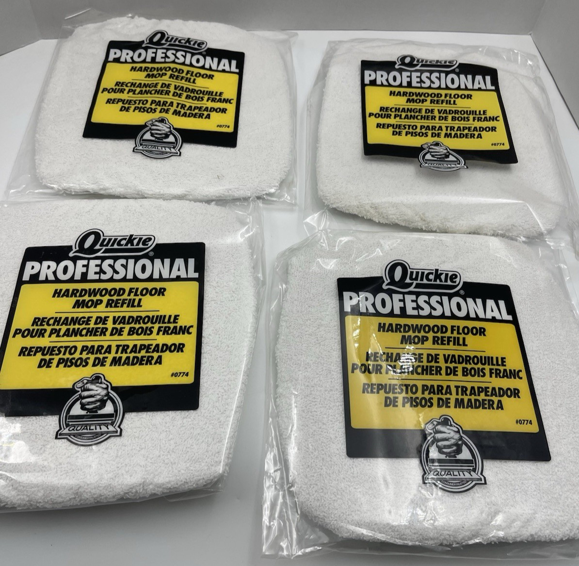 Mighty Mop Refill 0774 PG – Pro Grade – Quickie Professional Lot of 4 N.O.S