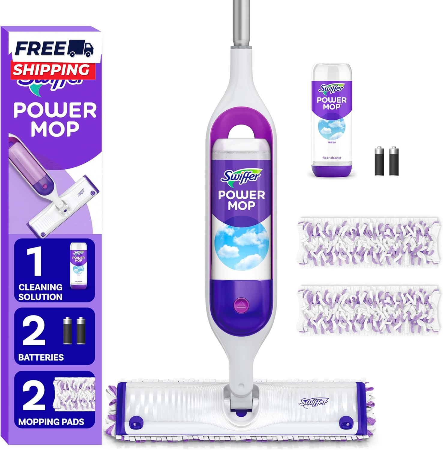 Powermop Multi-Surface Mop Kit for Floor Cleaning Fresh Scent Mopping Kit