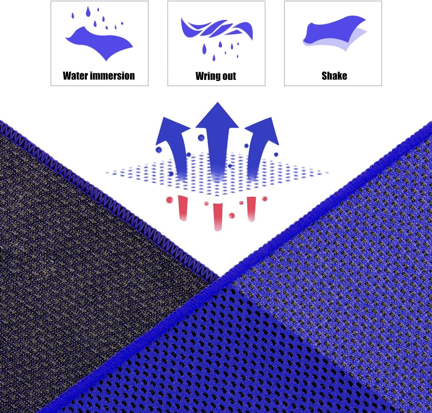 Cooling Towels (40″x 12″, Pack of 60) for Neck and Face, Cold Towel for Hot