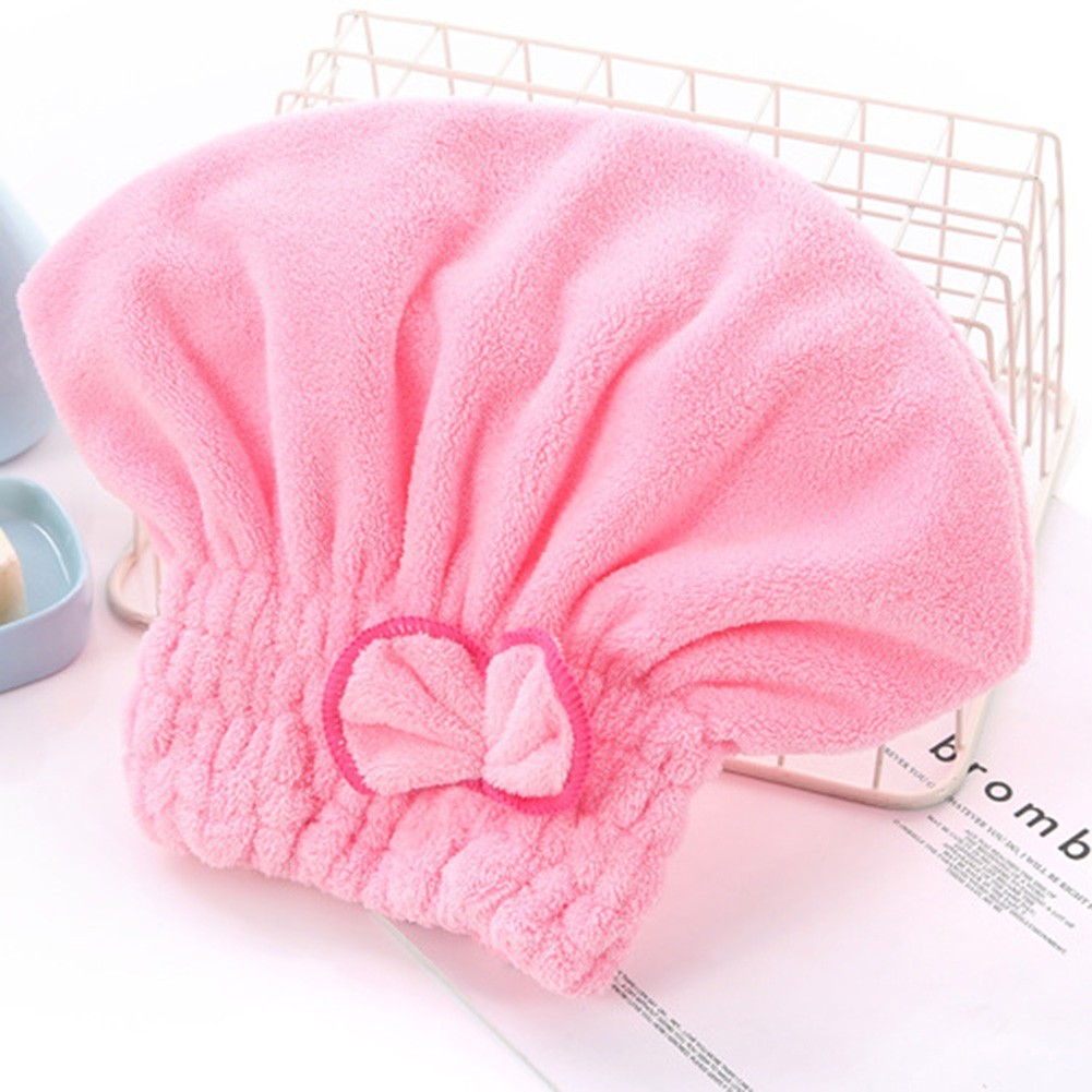 Microfiber Solid Color Hair Hat Fast Drying Head Wrap Turban 6 Color Options