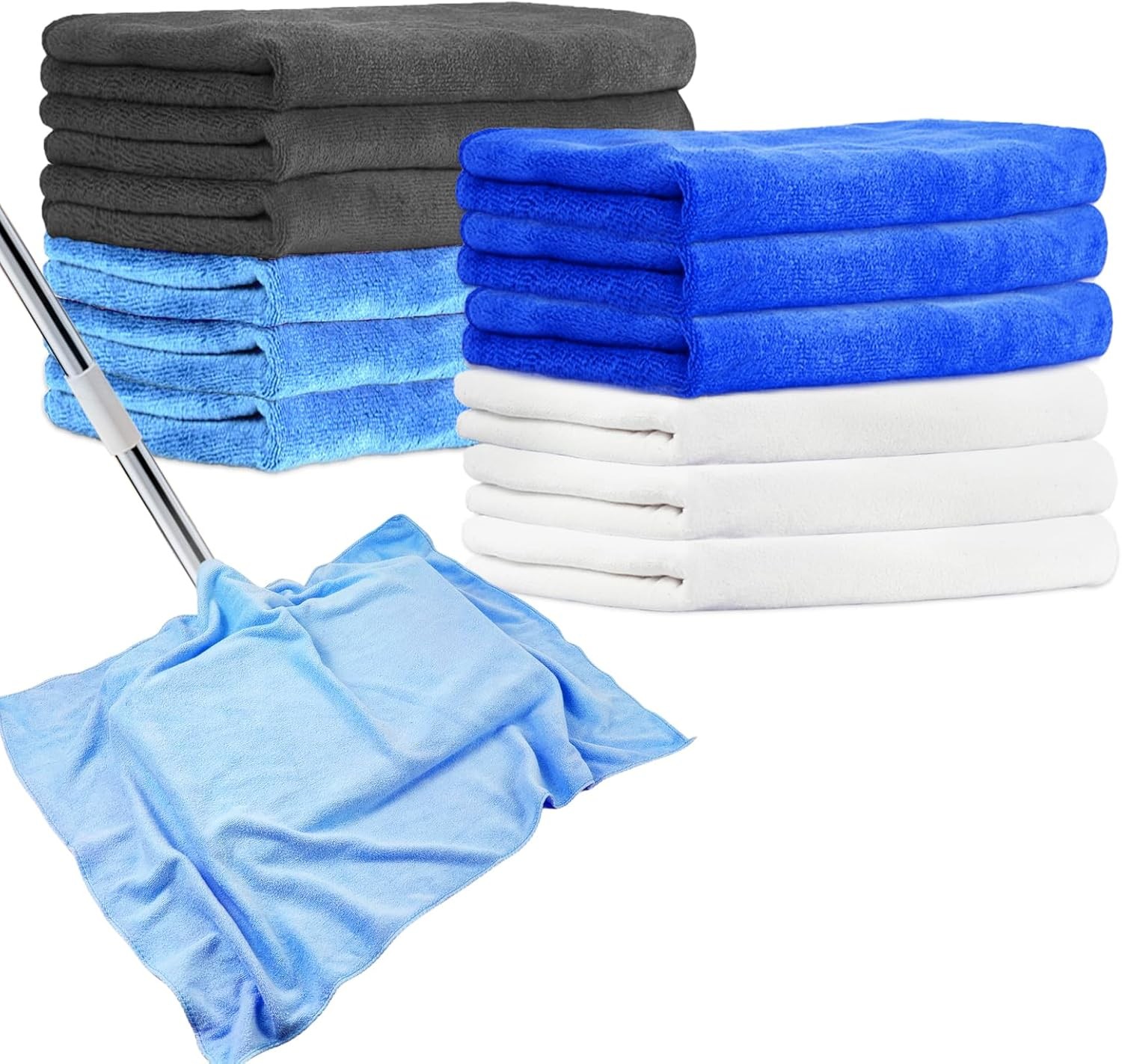 6 Pcs Extra Large Microfiber Cleaning Cloth 20″ x 30″ Washable Reusable Large