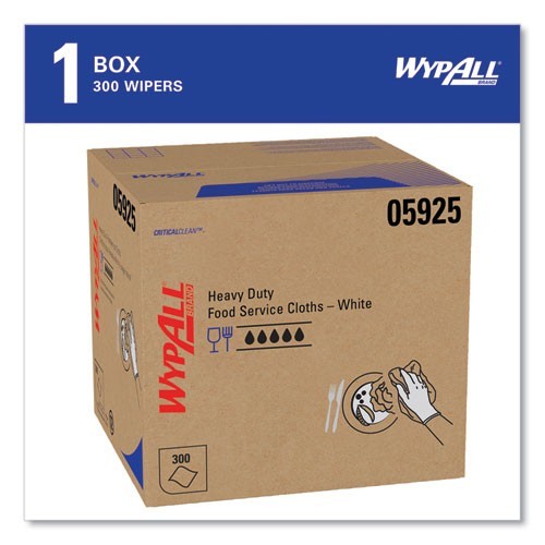 WypAll X70 Foodservice Towels, Kimfresh Antimicrobial, Unscented, White, 300/CT