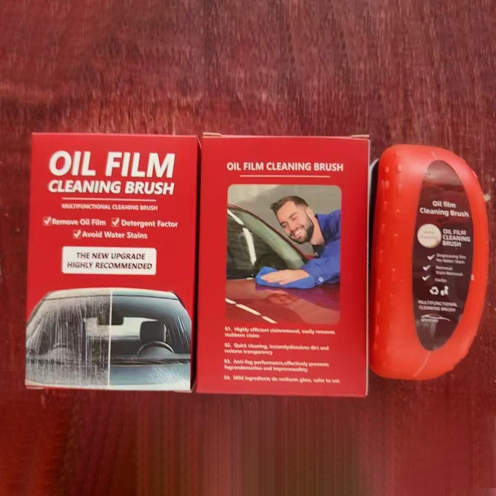 Fululuer Automotive Oil Film Cleaning Brush for Car Windows, Clear Vision Glass
