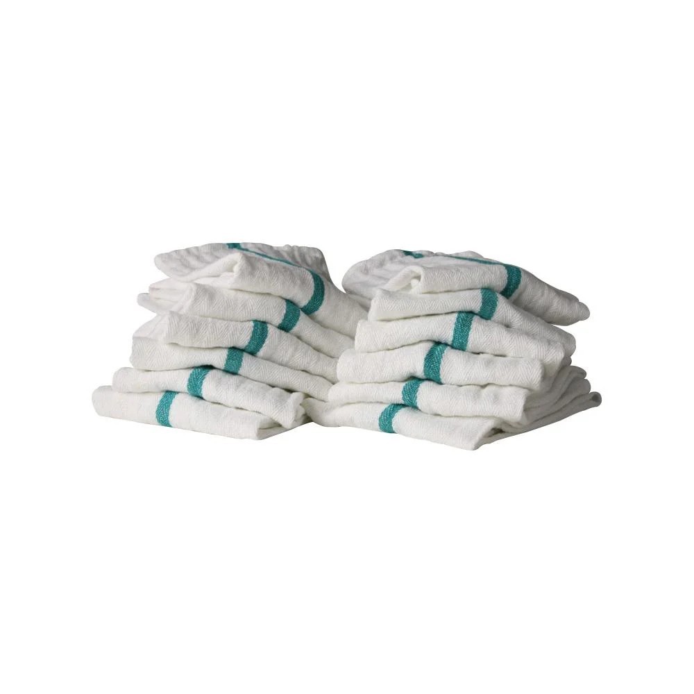 Protex Towels Bleach Guard Barber 15″ X 26″ Green Strip – 12 Pack, Salon, Barber