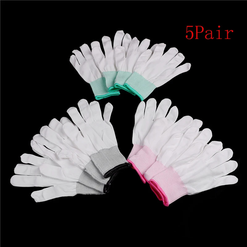 Antistatic Gloves Anti Static Working Palm Coated Finger Protection 5PCS Glove
