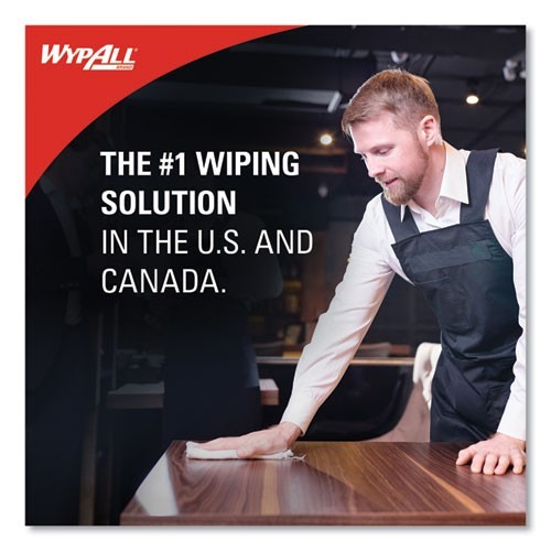 WypAll General Clean X60 Cloths, POP-UP Box, 8.34 x 16.8, White, 118/Box