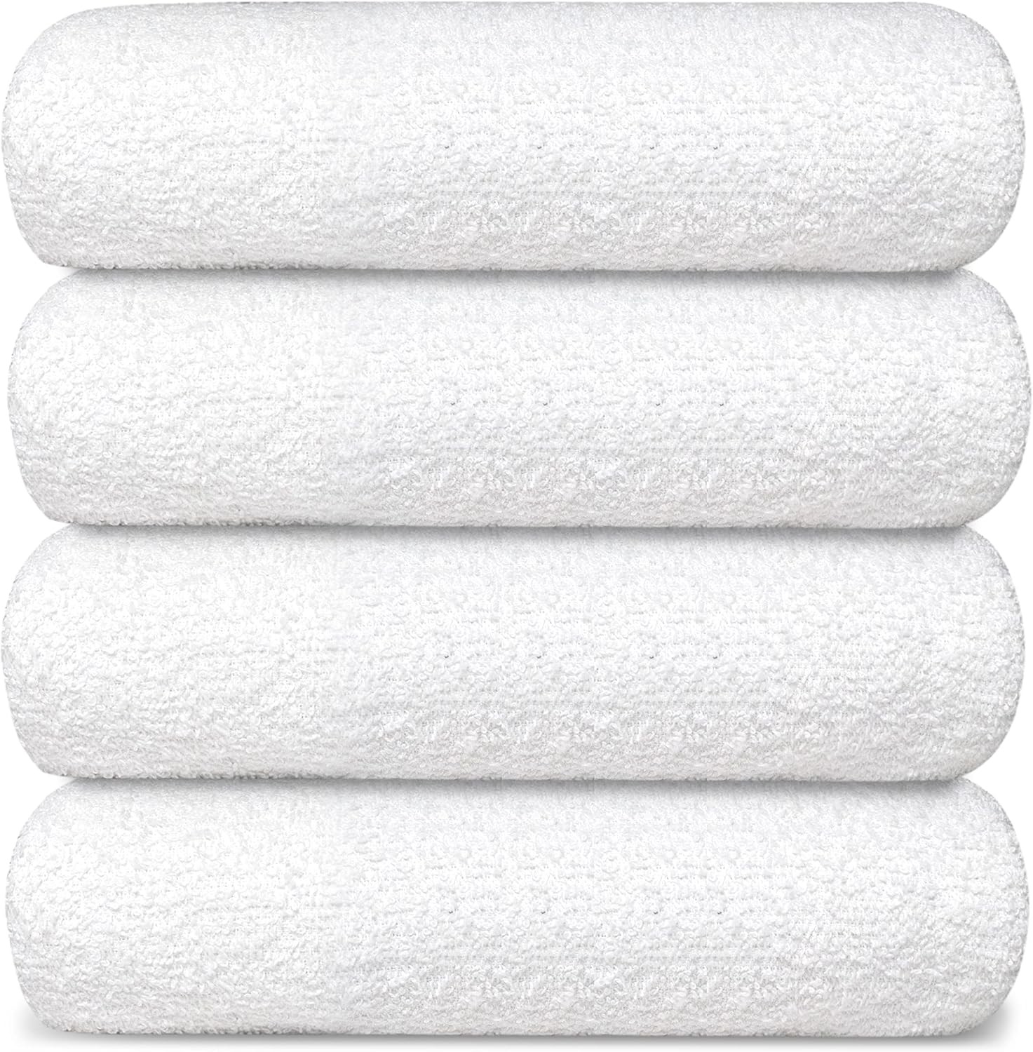 100% Cotton Pool Towels White Beach Towels Pack of 12 (22×44 Inches) – Quick
