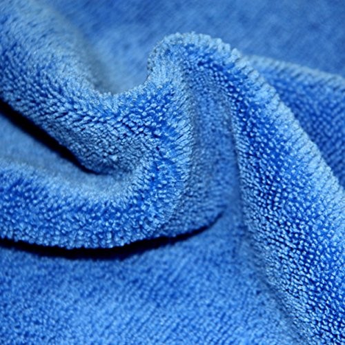 Polyte Premium Microfiber Cleaning Towel,16×16 in 36 Pack Blue,green,yellow