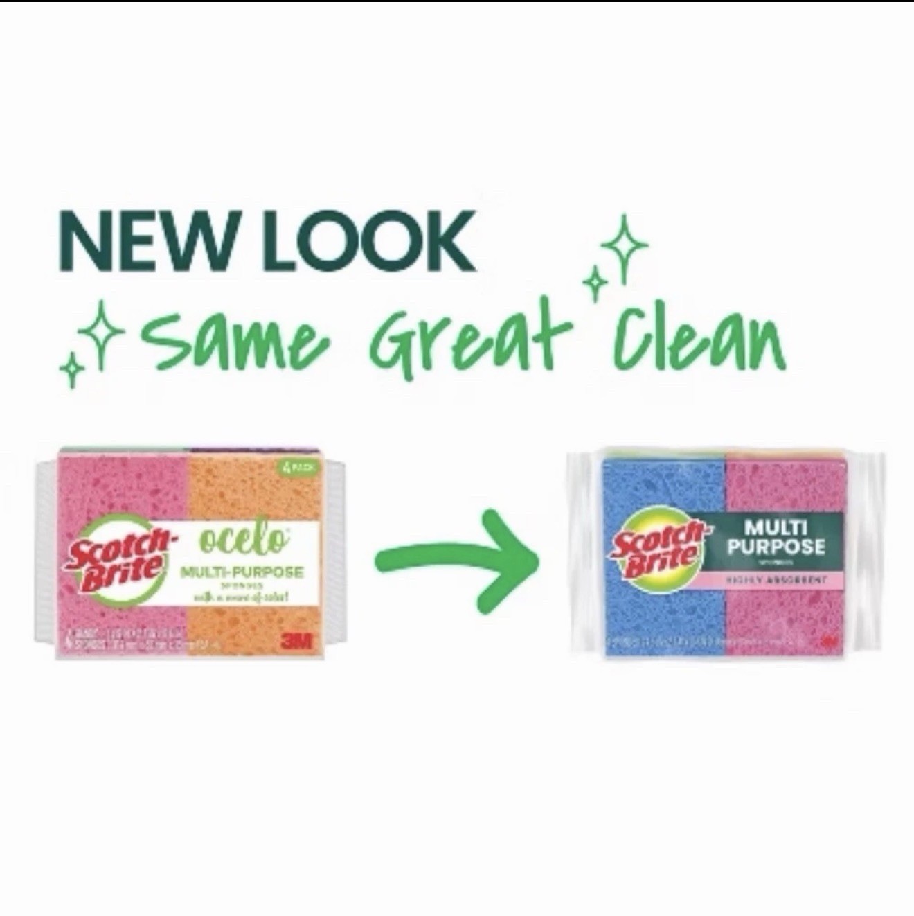 Scotch-Brite Multi-Purpose Sponges – 4pk