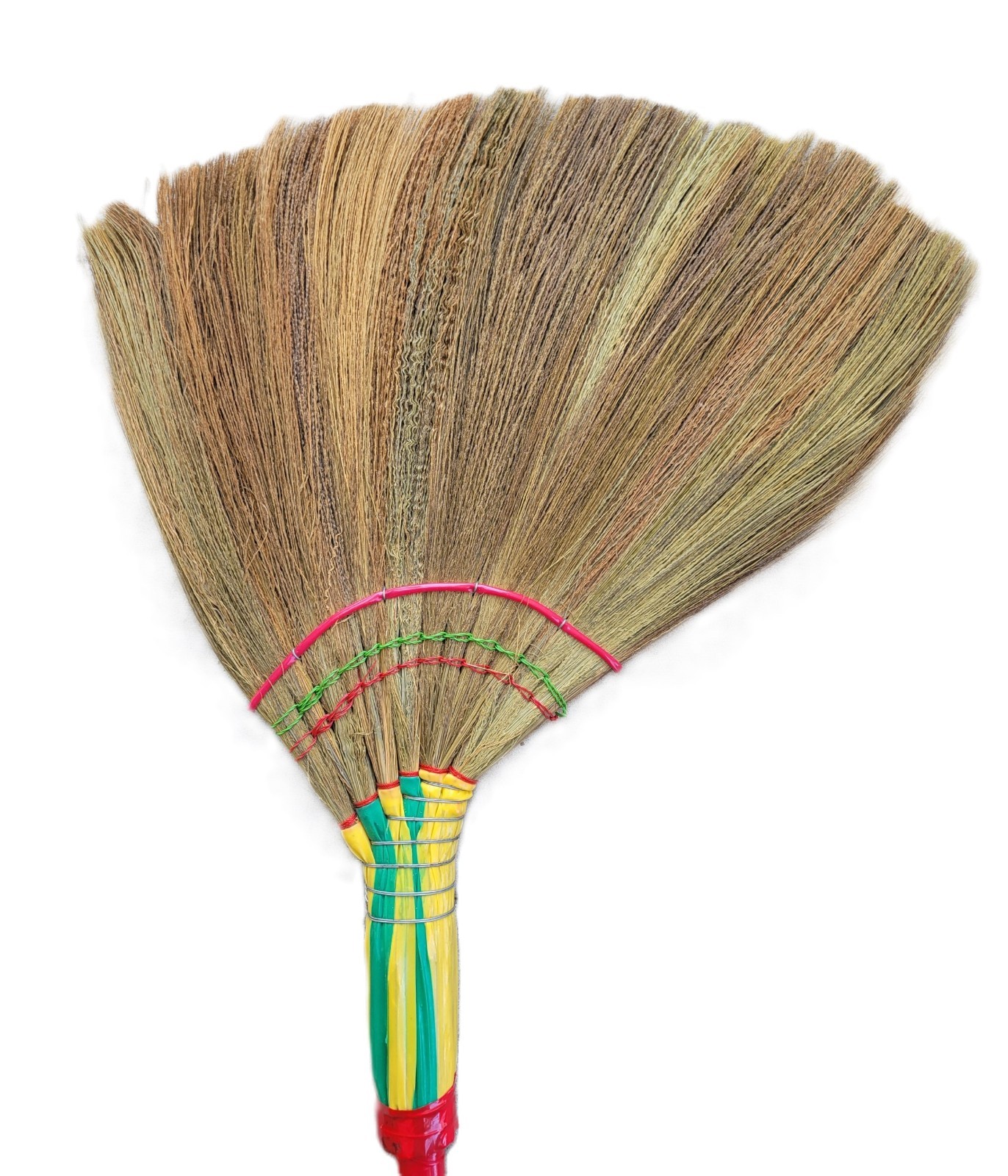 Vietnamese Straw Soft Broom With Long Bamboo Handle Broom ( 39 in)