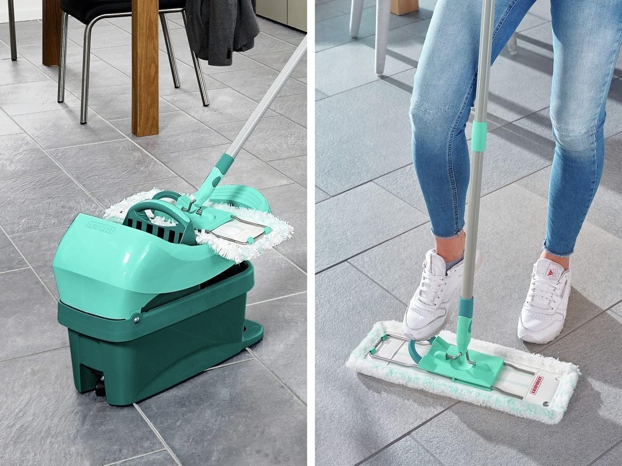 “Profi” Mop & Bucket Set W/ Rollers Turquoise