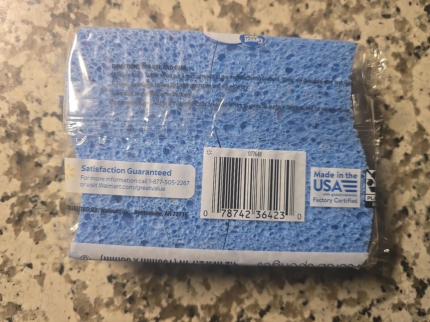 Great Value Non-Scratch Scrub Sponges, 1-Pack (4 Count)