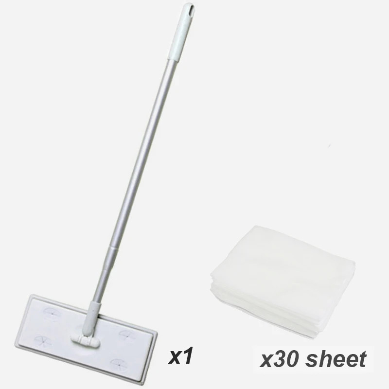 Home Electrostatic Dust Collector Mop Foldable 51.2 in Long Handle with Disposab