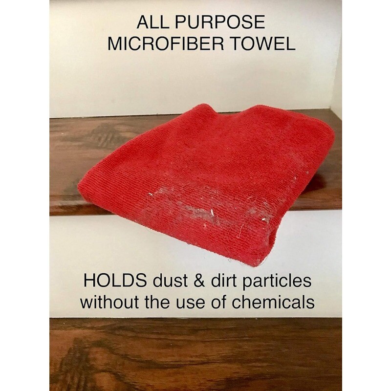 24 Pcs Microfiber Cleaning Cloth Rag Car Polishing Detailing 16×16” 380 GSM